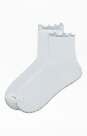 White Ruffle Socks image number 1