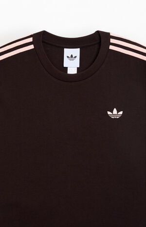 Brown Adicolor 3-Stripes Oversized T-Shirt image number 2