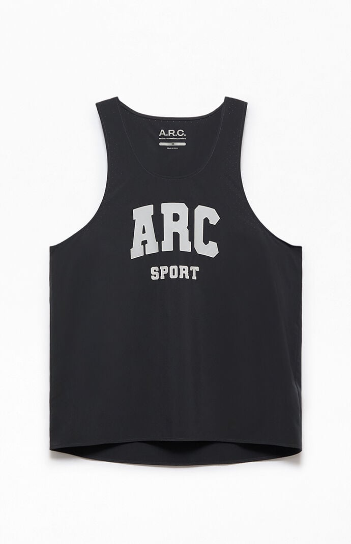 A.R.C. Black Active Singlet Tank Top