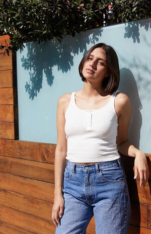 White Simone Tank Top White Simone Tank Top image number 1