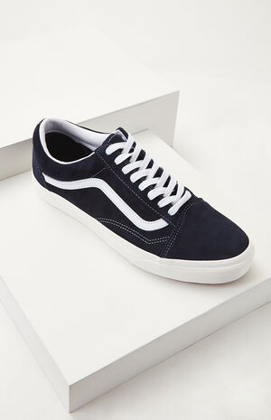 Navy UA Old Skool Pig Suede Shoes image number 1
