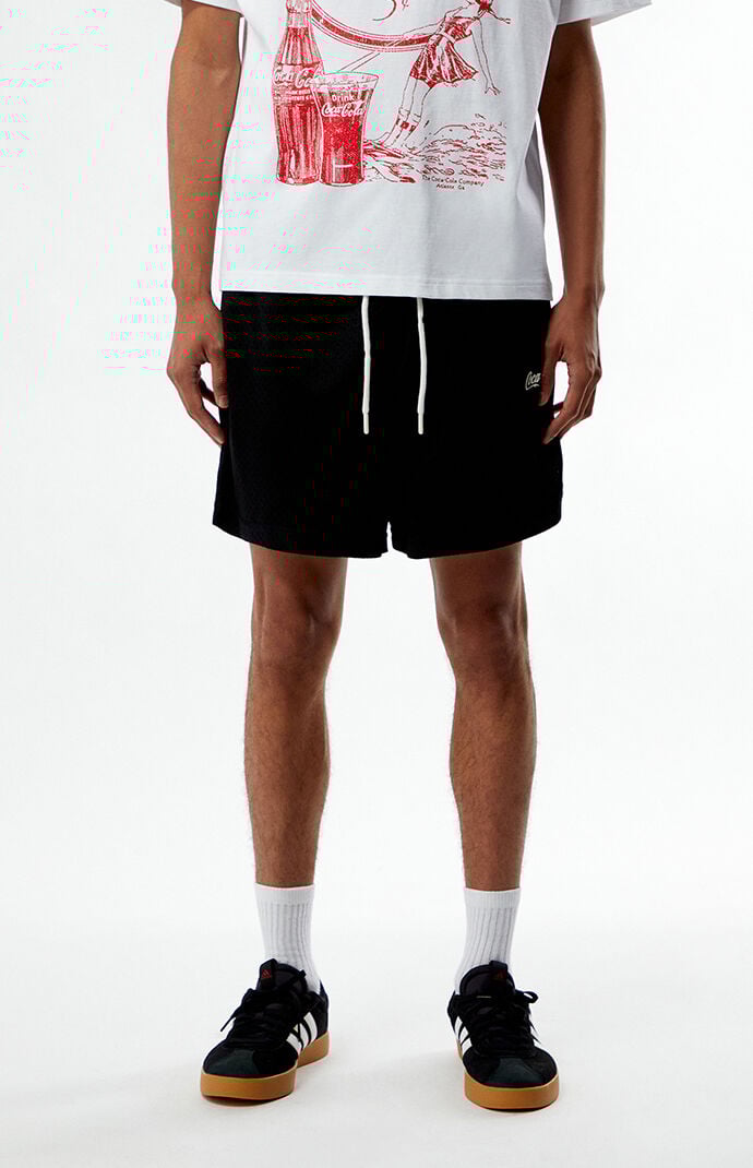 Coca Cola By Pacsun Black Logo Mesh Shorts | PacSun