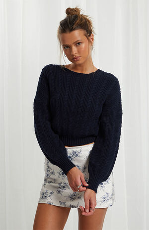 Beverly & Beck Fawn Cable Stitch Sweater | PacSun