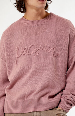 Script Applique Crew Neck Sweater image number 2