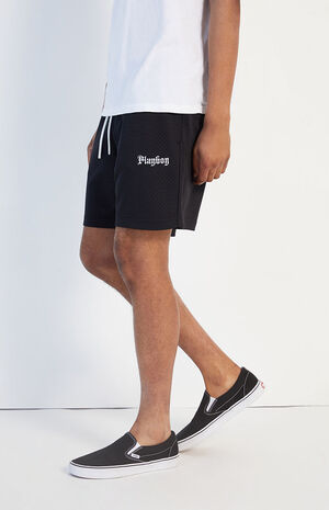 By PacSun Embroidered Mesh Basketball Shorts image number 2