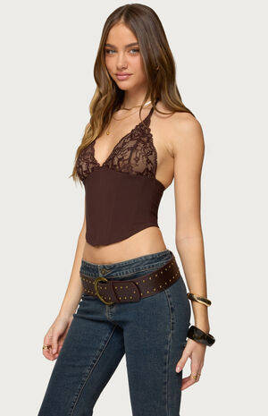 Ghita Lacey Halter Corset image number 2