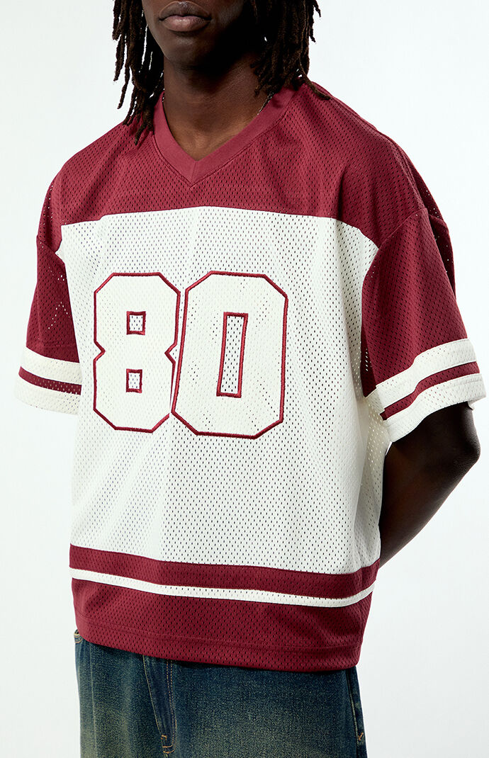 Pacsun Red 80 Cropped Football Jersey | Pacsun