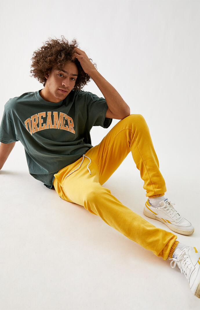Gold Basic Fleece Sweatpants
