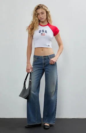 USA Homerun Cropped T-Shirt image number 1
