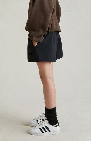 Essentials Black Nylon Running Shorts image number 4