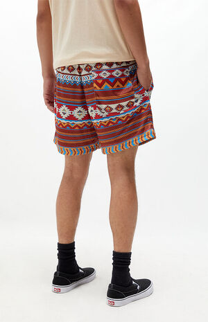 Pacific Sunwear Pattern Mesh Shorts image number 4