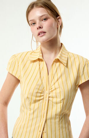 Audrey Button Up Collar Top image number 5