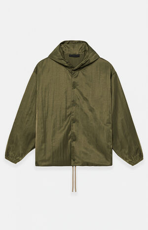 Military Textured Nylon Hooded Jacket image number 1