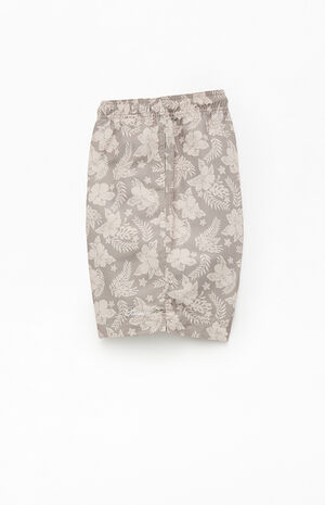 Tan Flower 6.5" Swim Trunks image number 3