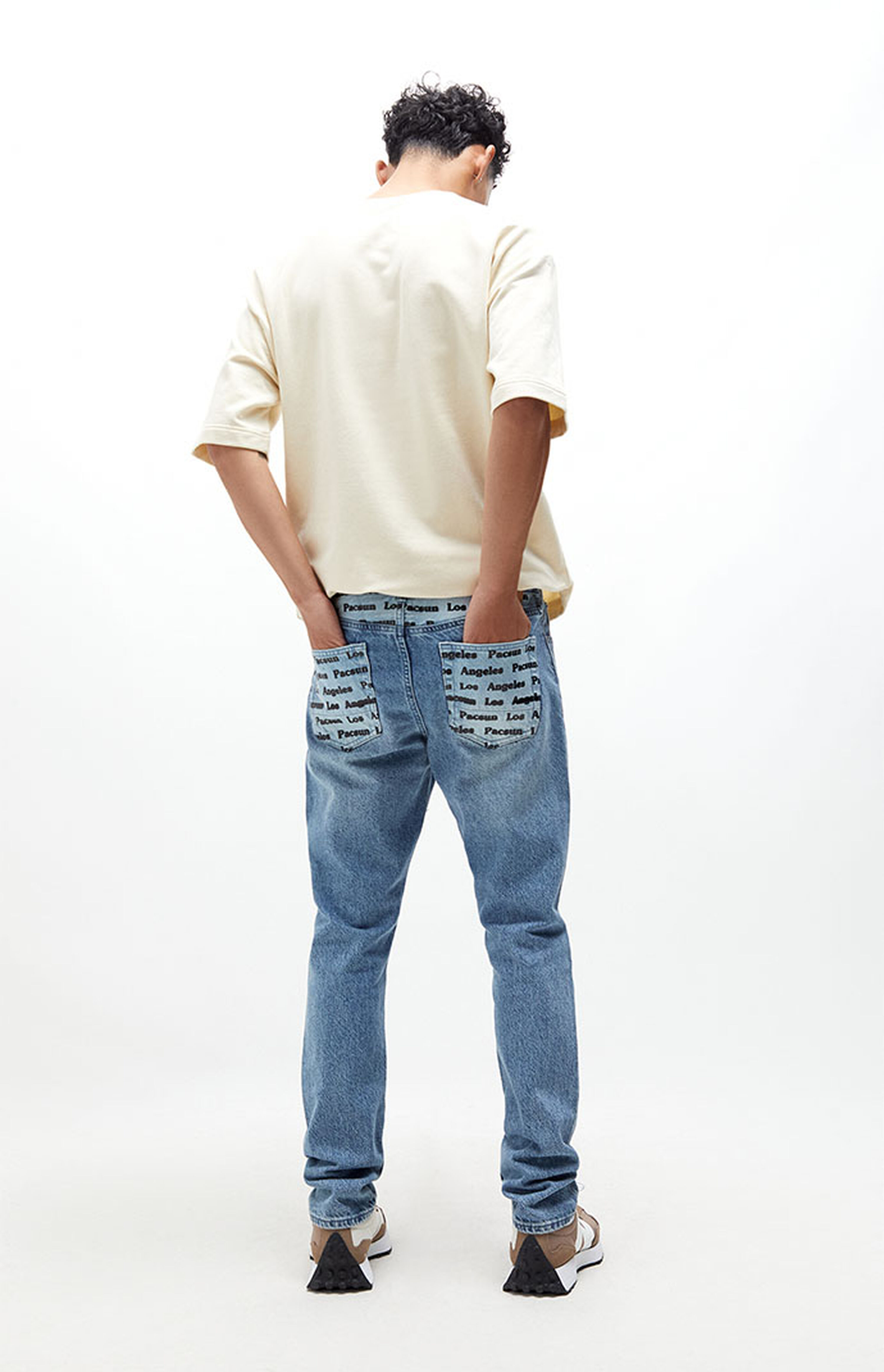 PacSun Graphic Medium Indigo Slim Taper Jeans PacSun