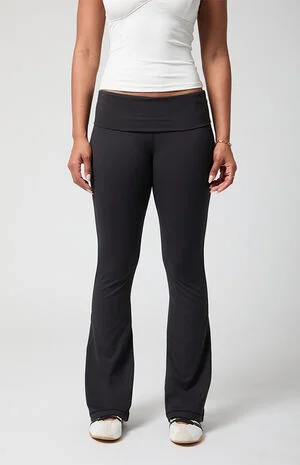 PAC WHISPER Active Fold-Over Waistband Flare Yoga Pants image number 2