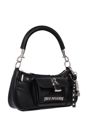 Black Moto Charm Shoulder Bag image number 2