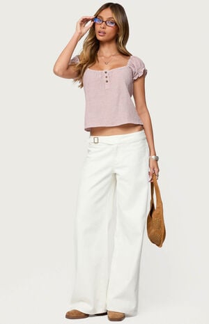 Rhory Pinstripe Babydoll Top image number 5