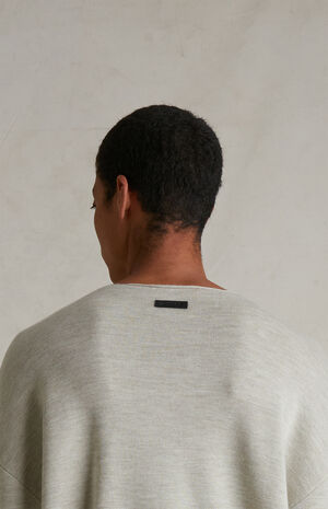 Heather Stone Merino Wool Crew Neck Sweater image number 5