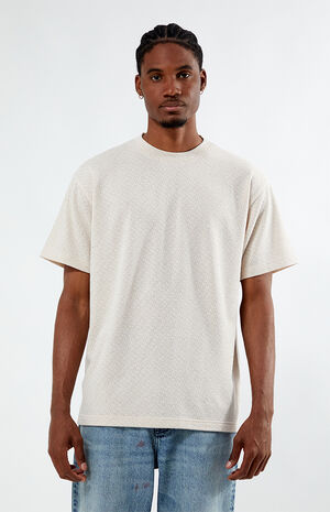 Beige Guide Textured T-Shirt image number 1