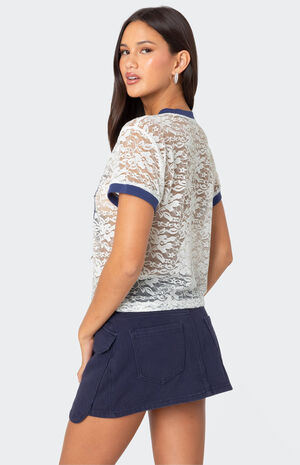 89 Sheer Lace T Shirt image number 4