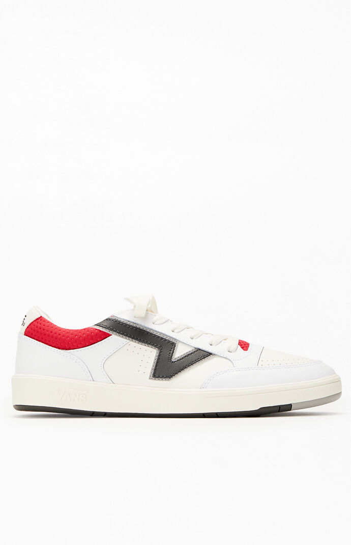 Vans Red White Leather Lowland CC Shoes PacSun