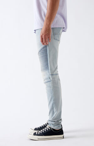 Light Biker Stacked Skinny Jeans image number 3