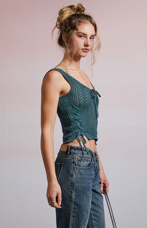 Simone Crochet Corset Top image number 3