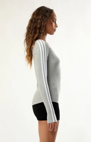 One Shoulder Asymmetrical Long Sleeve Top image number 3
