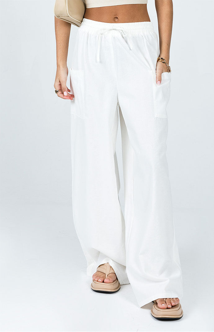 polysooem★韓国★人気★HAWAIIAN SUMMER PANTS,WHITE 한섬 EQL