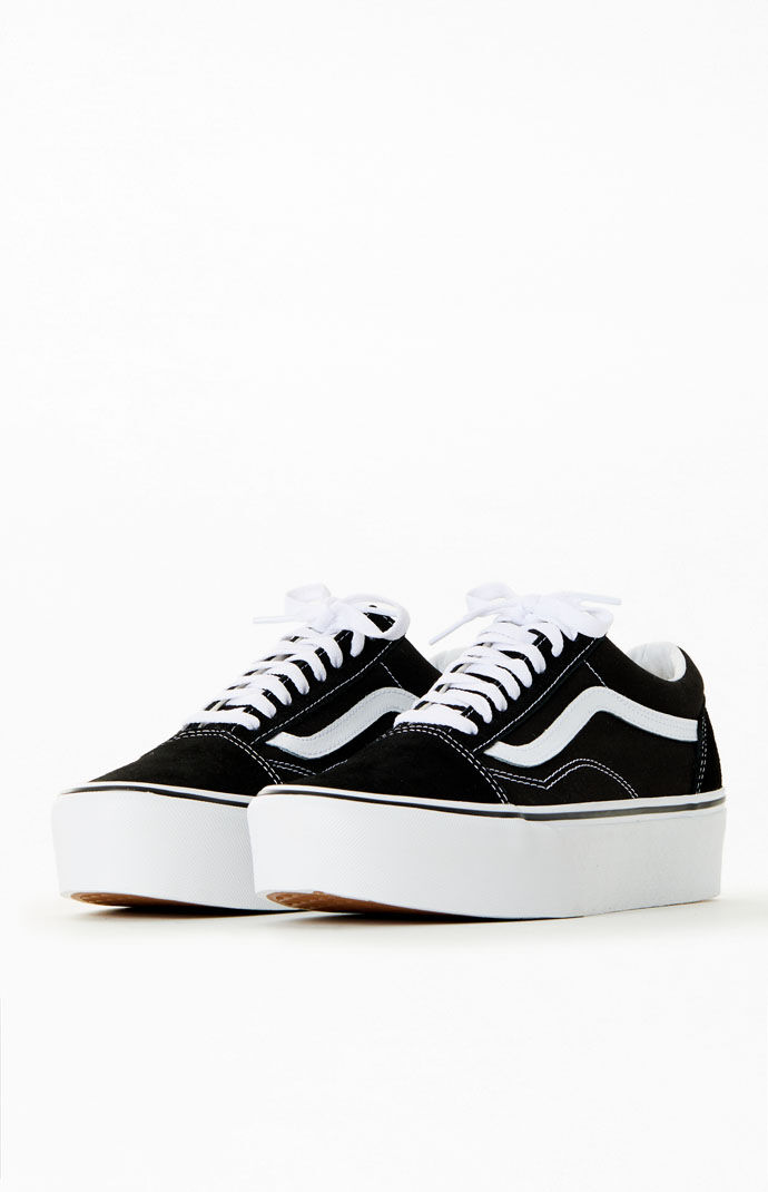 Vans Black Old Skool Platform Sneakers PacSun