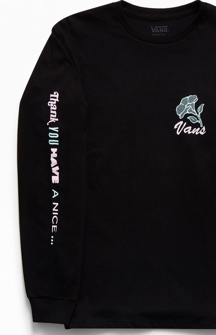 Thank You Floral Long Sleeve T-Shirt