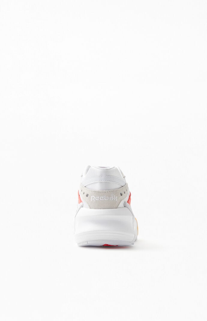 x Gigi Hadid White & Pink Aztrek Double Sneakers