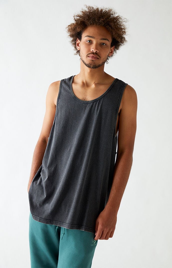 PacSun Black Acid Wash Tank Top PacSun