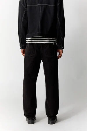 Dylan Baggy Jeans Cargo Contrast Stitch Black image number 4