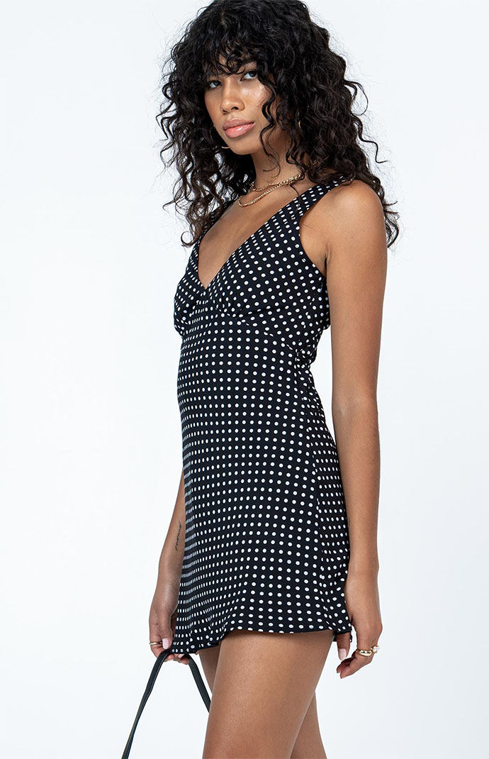 Princess Polly Black White Nellie Mini Dress PacSun