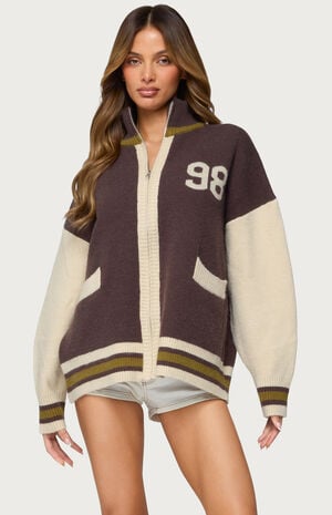 98 Varsity Zip Up Sweater image number 1