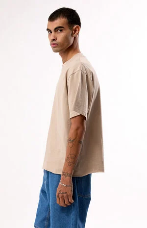 Tan Premium Cropped T-Shirt image number 3