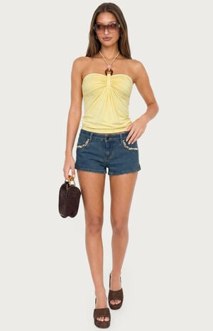 Itzel Ring Gathered Halter Top image number 5