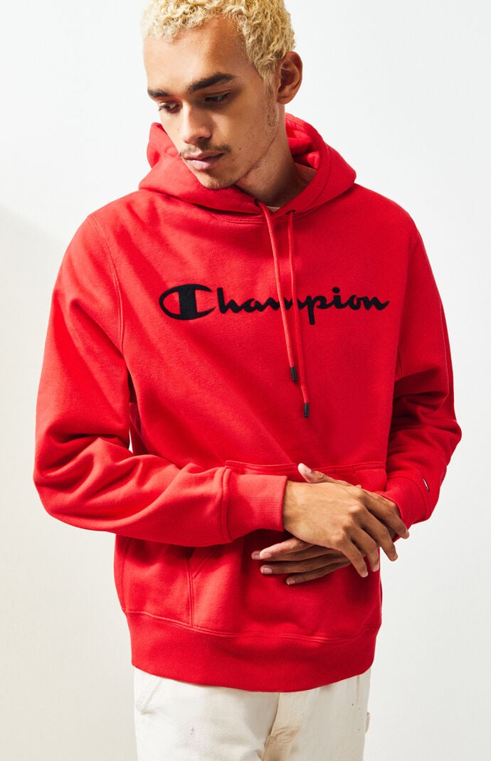 champion super fleece black hoodie