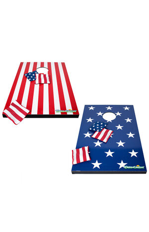 YardCandy Stars & Stripes Wooden Cornhole Set image number 1