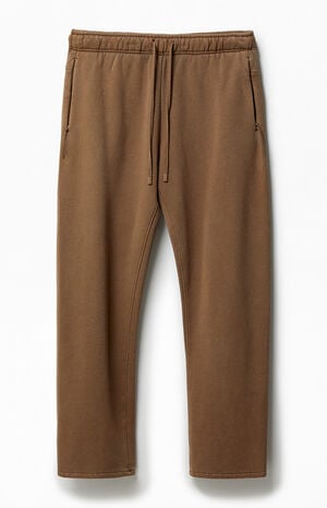 Active Brown Heavyweight Fleece Baggy Sweatpants