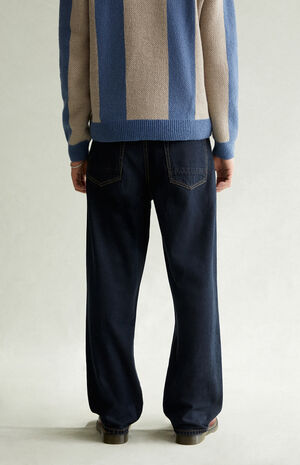 Dylan Baggy Jeans Contrast Stitch Dark Blue image number 5