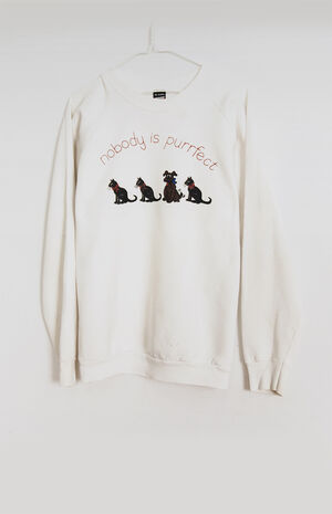Upcycled Purrfect Crew Neck Sweatshirt image number 1