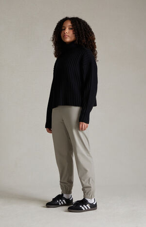 Kids Jet Black Turtleneck Sweater image number 6