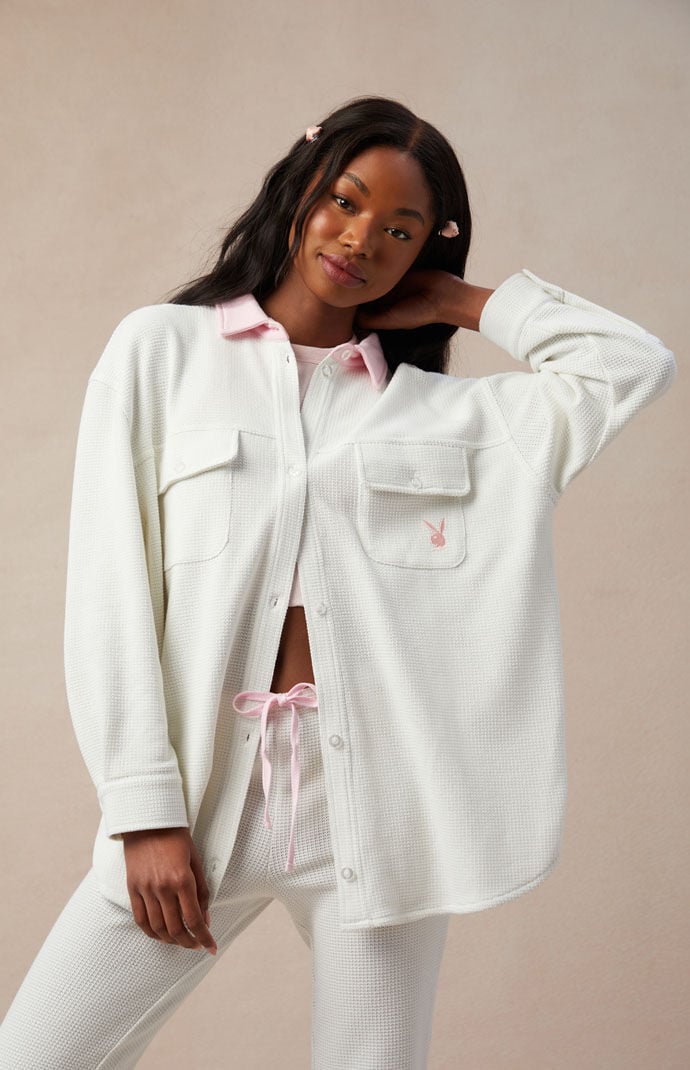 Playboy By PacSun V Day Lounge Button Down Shirt PacSun