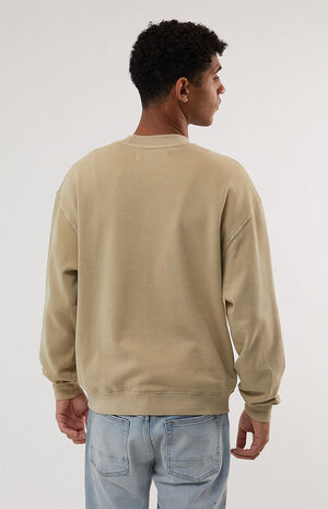 Tan Vintage Wash Crew Neck Sweatshirt image number 4
