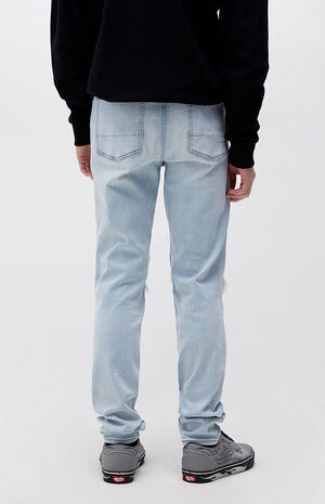 Light Indigo Stacked Skinny Jeans image number 4