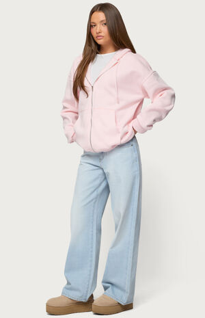 Rocia Oversized Zip Up Hoodie image number 4