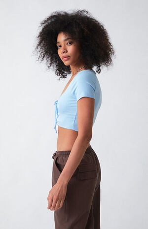 Tie Front Crop Top image number 2